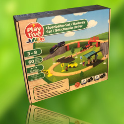 PLAYTIVE Junior Eisenbahn Kinder, 60-teilig ab 3 Jahren